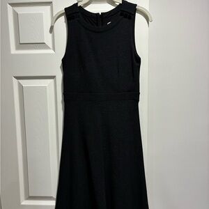 LOFT Black Sleeveless above the knee knit Dress